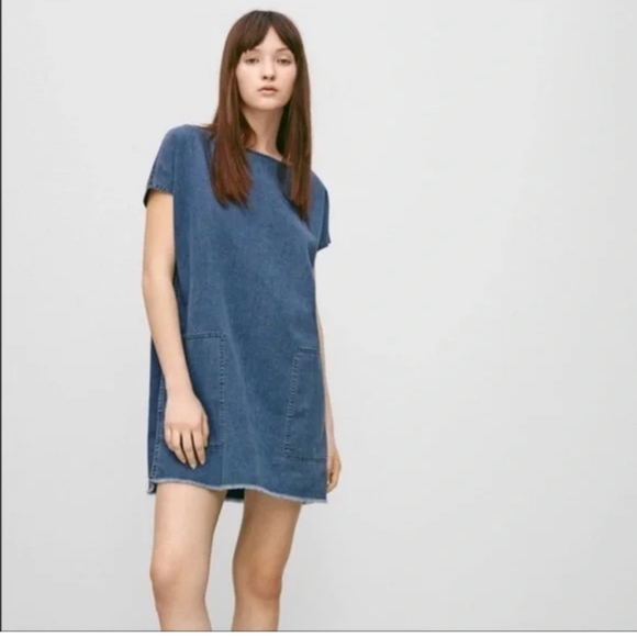 Wilfred Dresses & Skirts - Aritzia Wilfred Free Nori denim dress size XS